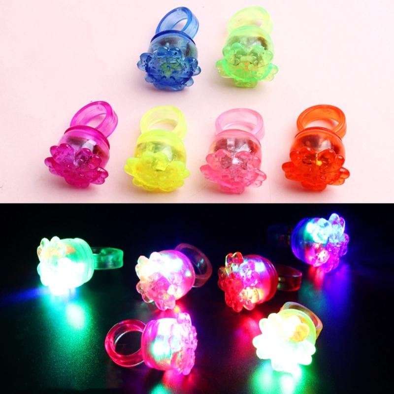 Glow Ring LED Glow In The Dark Party Stand Out At Halloween Birthdays and Concerts Household Decoration
