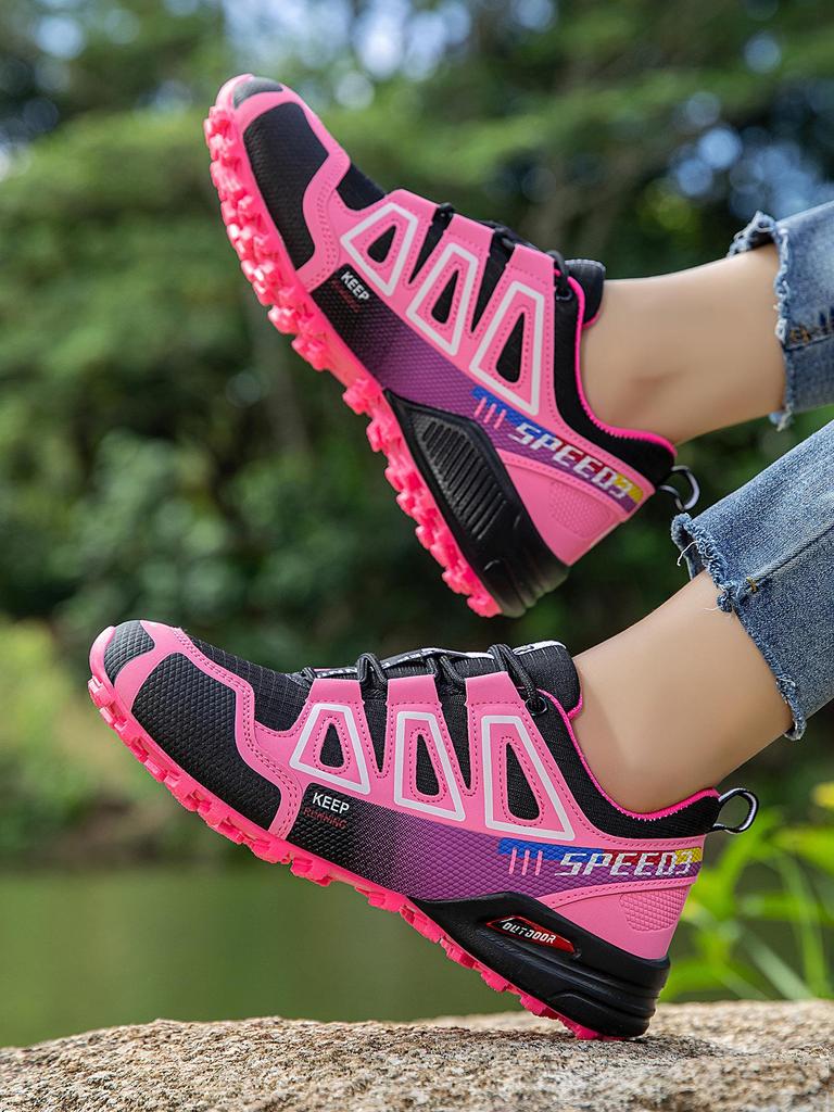 Women's Outdoor Trail Running & Hiking Shoes - Breathable, Plus Size, Ideal for Travel & Walking.