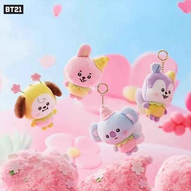 Cute Kpop Spring Fantasy Series Plush Toy Kawaii Cartoon Backpack Ornament Doll Keychain Pendant Companion Toys Gift