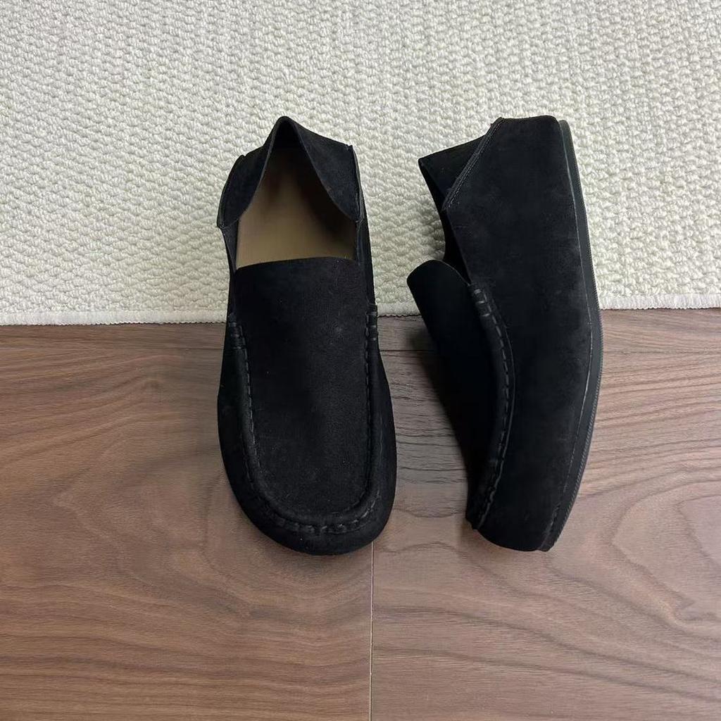 Lazy Shulefu Shoes Lazy Commuter Men and Women Pedal Thin-soled Casual Small Leather Shoes