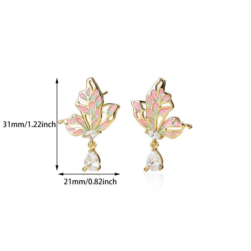 Light Luxury Butterfly Earrings Women's Fringed High-end Sense Original Cold Wind Earrings Women's Fashion Exquisite Earrings