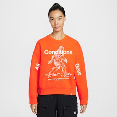 Nike ACG Tuff Fleece Crew Neck Water Repellent Fleece Lined Thermal S