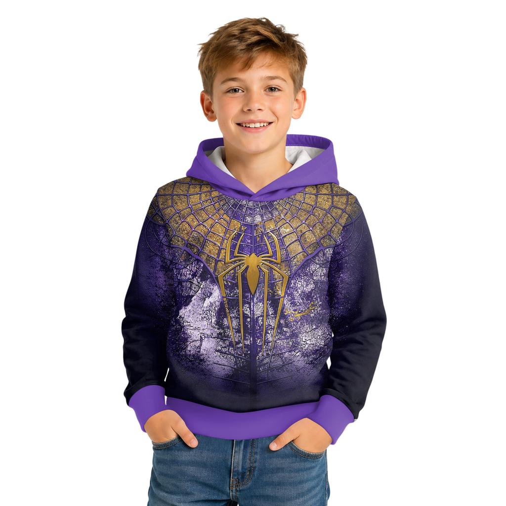 Kids Long Sleeve Loose Fit Geometric Print Top for Casual Everyday Wear