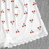 Cherry Blossom Lace V-Neck Pajama Set for Women - Autumn Collection