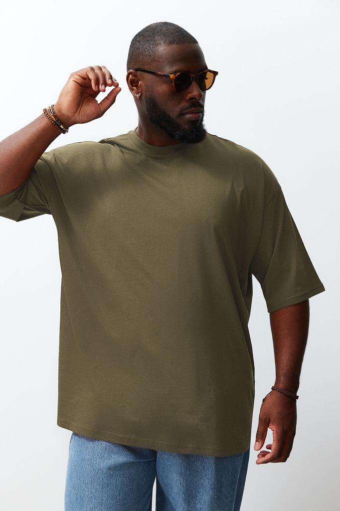 Men's Style Plus Size Plus Size White Oversize Comfortable Basic 100% Cotton T-Shirt