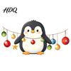 Festive Party Decorations Christmas Cute Penguin Wall Sticker Merry Cartoon Animal Art Decal Holiday Window Glass Stickers Removable Peel And Stick
