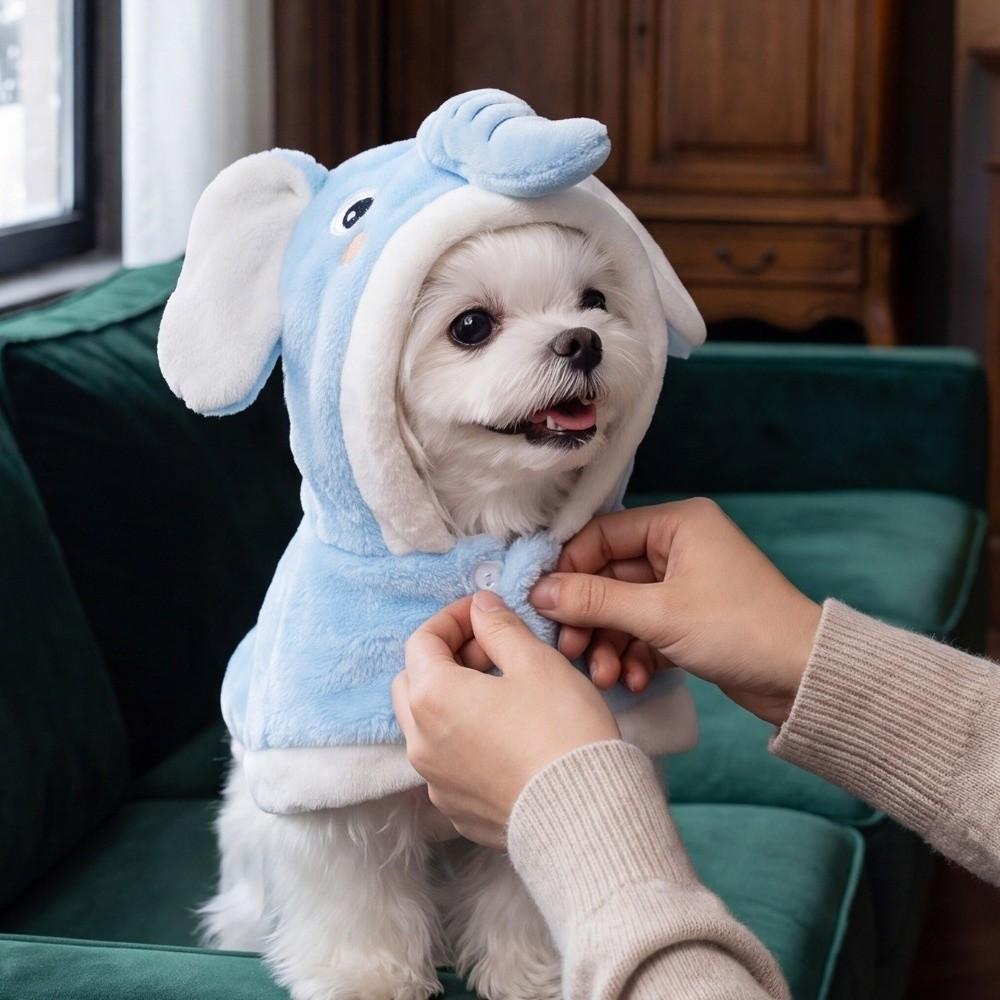 Super Absorbent Dinosaur Pet Towing Suit Soft Pet Cosplay Costume After-Swim