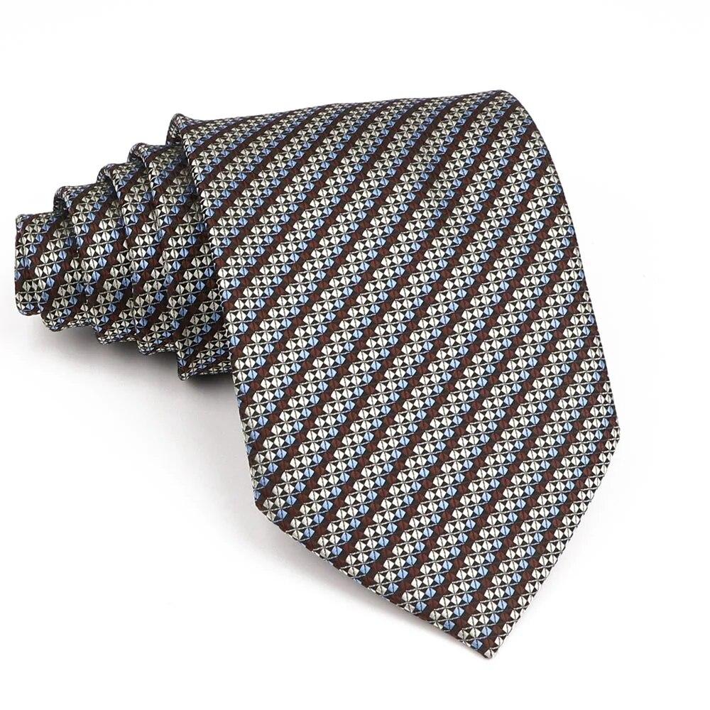 Lüks erkek Kravat 9 CM Geniş Çizgili Nokta Kravat Günlük Giyim Düğün Ofis Partisi