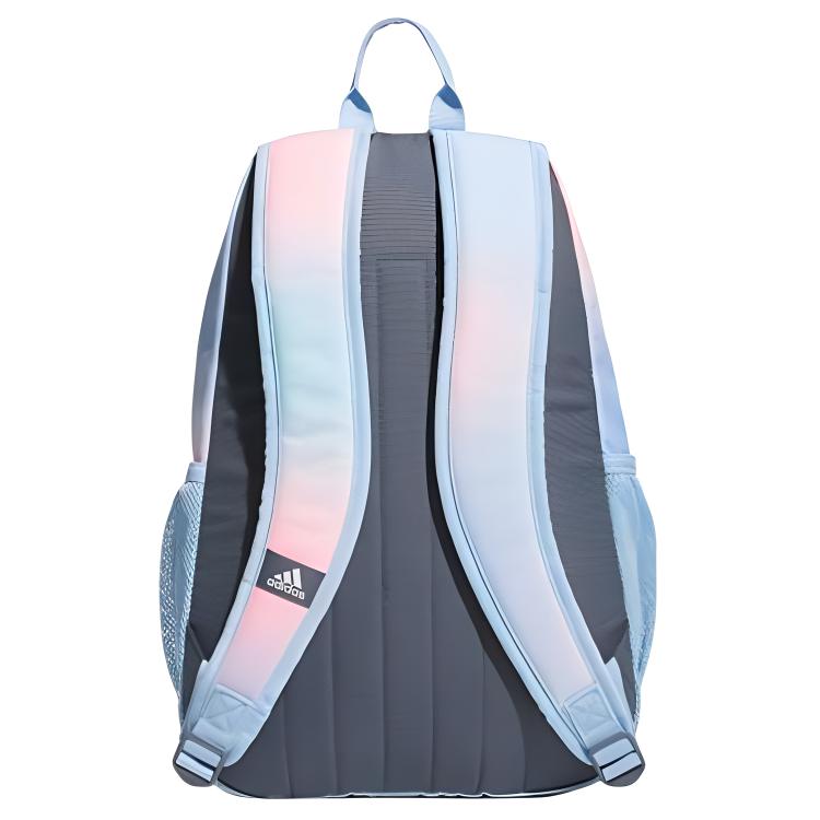 adidas Junger Bts Creator 2 Mode Vielseitiger Polyester Rucksack Normaler Damenrucksack Mittelblau Himmelblau Rosa IU7756
