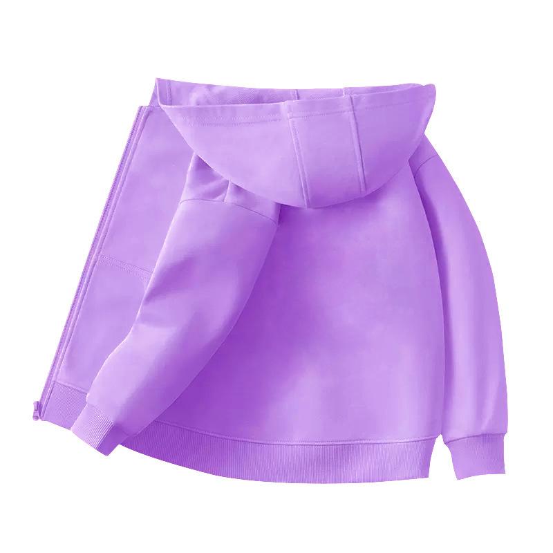 2024 Kids' Hoodie Cardigan with Zipper and Pockets - Boys' and Girls' School Uniform Outerwear