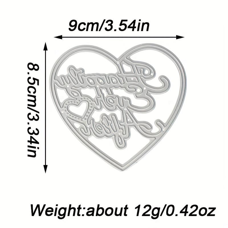 Hollow Out Heart Cutting Stencil DIY Scrapbook Album Paper Card Diary