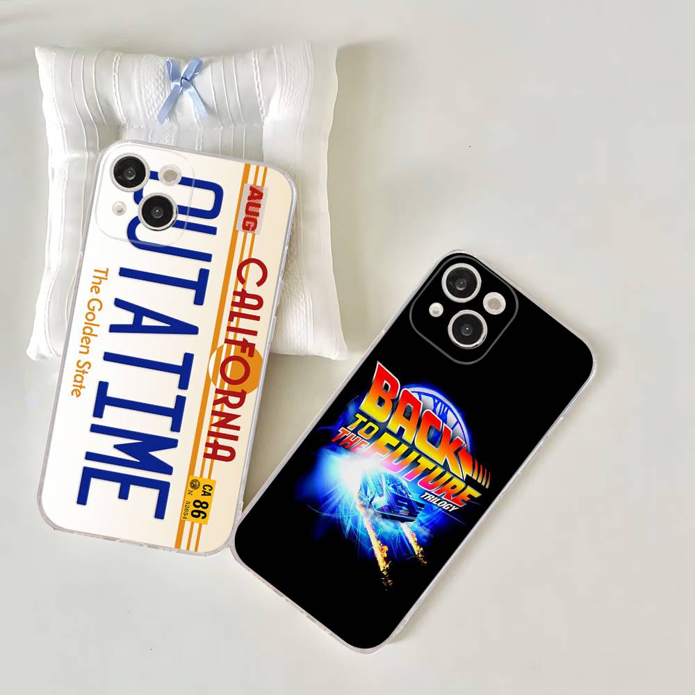 Back To The Future Transparent TPU Phone Case For IPhone 17 11 12 13 14 15 16 Pro Max 16 Plus Cover