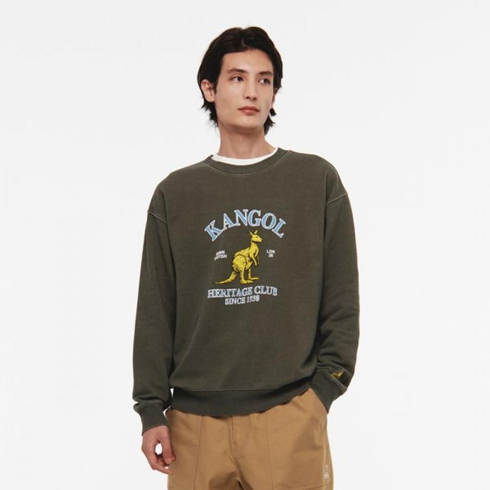 KANGOL Винтажная Оверсайз Толстовка Хаки 1787 XL