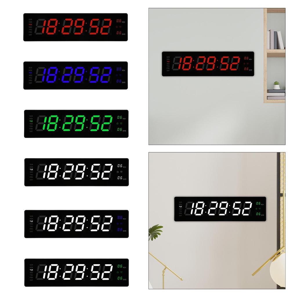 Wall Hanging Alarm Clock Dorm Farmhouse Studio Teens Dorm Led Digital Clock