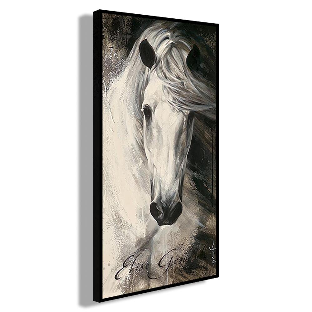 Ζωγραφική διακόσμηση με άλογο Αφηρημένη αφίσα σε καμβά απλού στυλ Τοιχογραφίες τοίχου σαλονιού για μοντέρνα αισθητική διακόσμηση σπιτιού