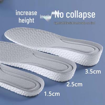 Universal Invisible Height-Boosting Insoles: Odor-Resistant, Breathable, Non-Collapsing, Super Soft for Men & Women, Ideal for Sports & Training