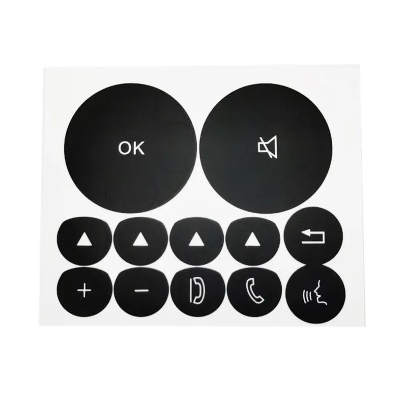 For Mercedes-Benz W221 W222 2006-2009 Car Steering Wheel Black Button Repair Sticker Interior Accessories