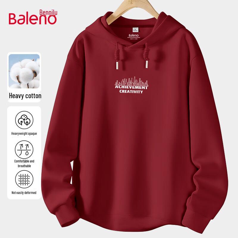 

Baleno Men s Heavyweight Loose Fit Hooded Sweatshirt