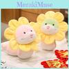 Adorable Cartoon Sunflower Snake Plush Toy Soft Stuffed Animal Baby Doll Gift