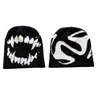 Winter Knitted Beanies for Men Windproof Handmade Skiing Riding Hat for Teens
