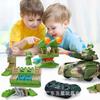 Fünf-Sterne-Spielzeug Verrückter Panzer Verteidigungsschlacht Zusammengebaute Bausteine Fernbedienung DIY Kreativ Zusammengebauter Streitwagen Pädagogisches Geschenk