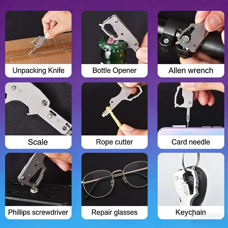 Mini Multifunctional Keychain Edc Tool Knife Sim Card Ejector Pin Screwdriver Emergency Repair Tool For Outdoor And Home Use