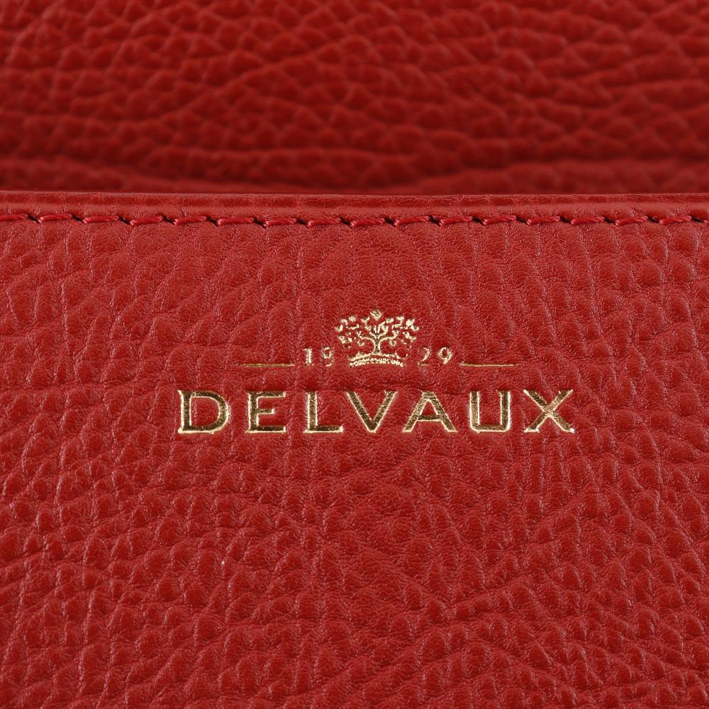 DELVAUX Mutan Shoulder Bag Outlet Red Calfskin Women Used