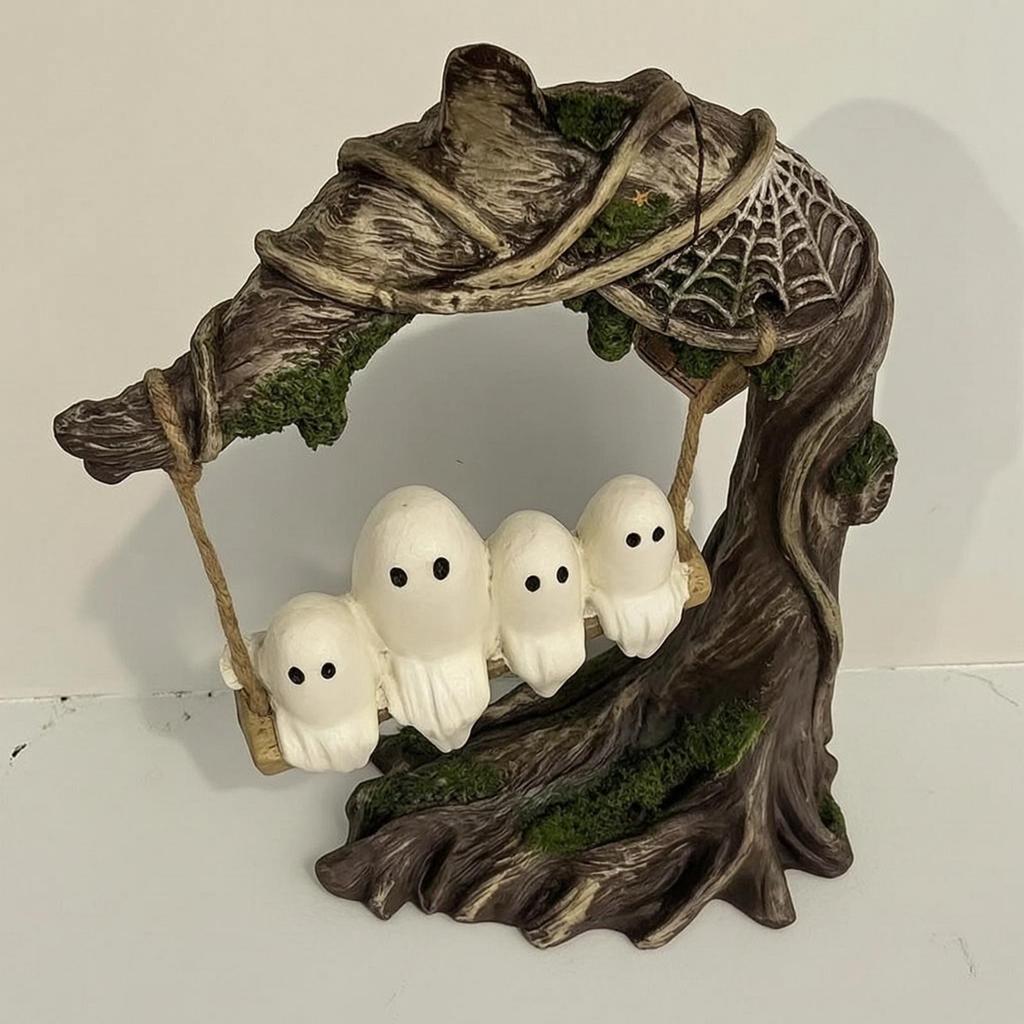 Specter On a Tree Swing Spooky Decor Rustic for Decorators