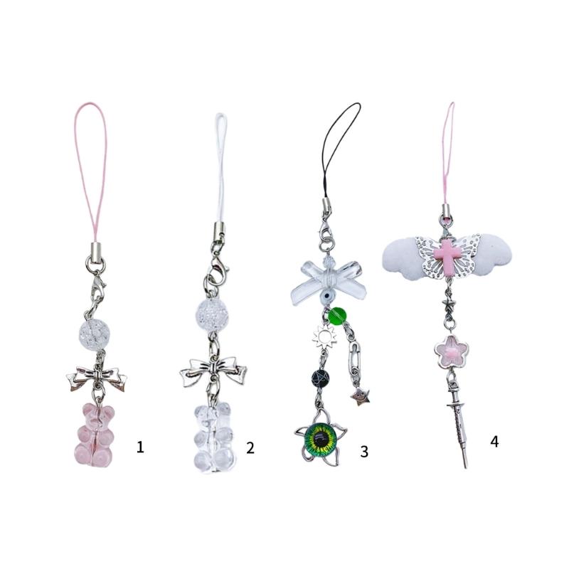 Y2k Style Phone Lanyard Strap Cute Bag Charm Phone Pendant Anti Lost Phone Chain Alloy Material Suitable for Phone Bag