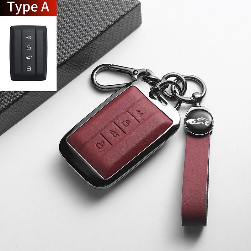 For Great Wall GWM TANK 300 400 500 700 Tank300 400 Tank500 700 Leather Metal Car Smart Key Case Cover Decorative Accessories