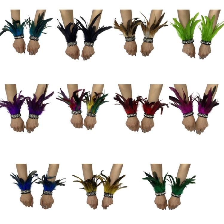 Elegant Feather Wrist Cuffs for Women Photography for Medieval Feather Bracelet Halloween Cosplay and Evening Dresses