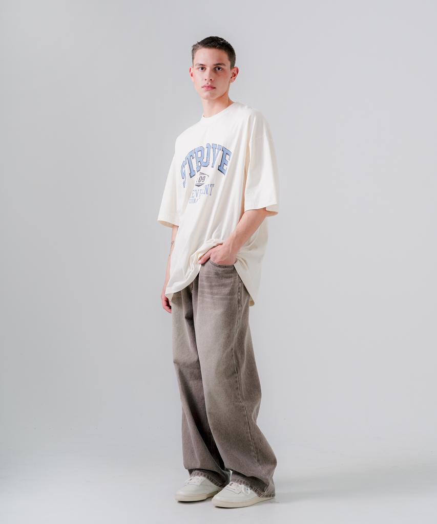 EZKATON Burnett Pigment Wide Pants Brown Mmlp6783