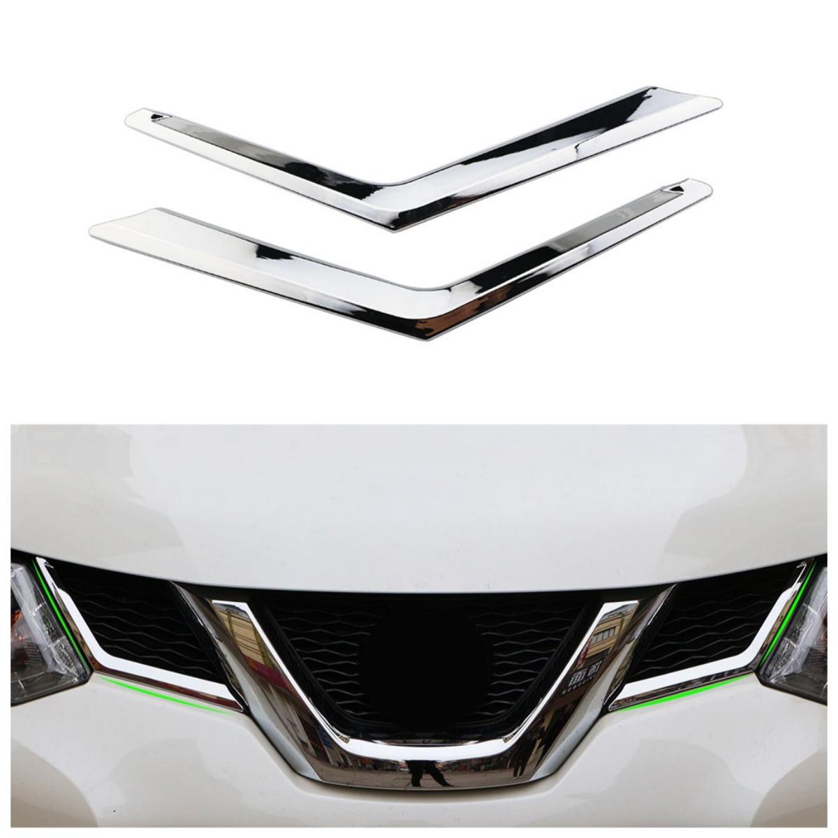 

Car ABS Chrome Front Grille Decoration Cover Trim Grilles Stickers for Nissan X-trail XTrail T32 Rogue 2014-2020 Accessories серебряный
