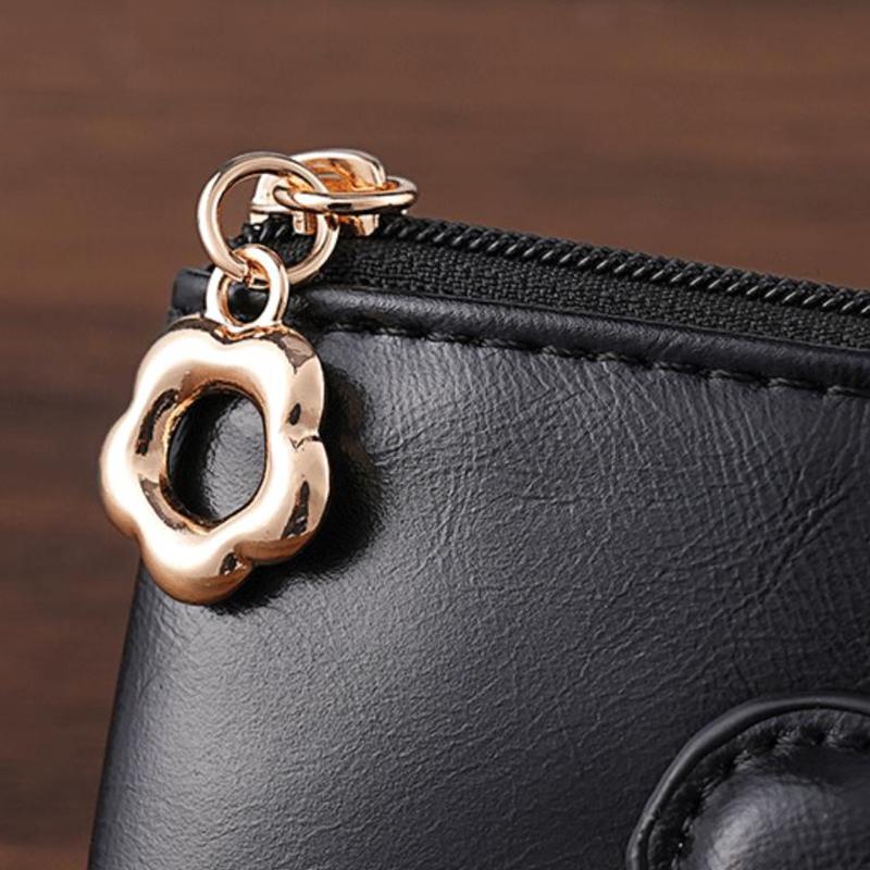 Women Lightweight Puleather Card Holder Cute Heart Shaped Small Wallet Multi-Card Anti-Magnetic Card Holder Travel Cash Coin Bag