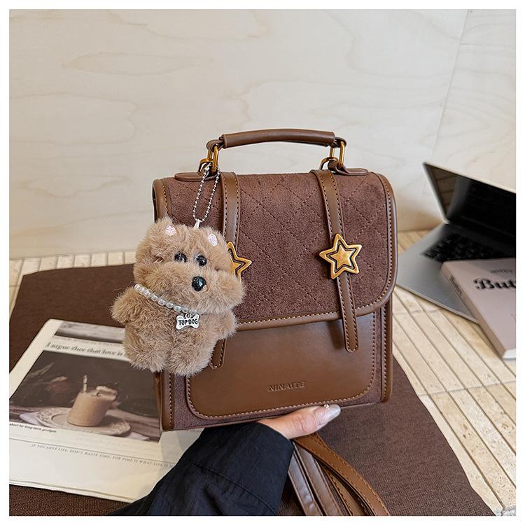 Retro Backpack Women's Fashion Niche Design Student Schoolbag Lightweight Travel Backpack Multifunctional Messenger Bag