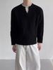 Men's Retro Lazy Style Faux Two-Piece Sweater - Winter Versatile Knitwear for Trendy Casual Looks