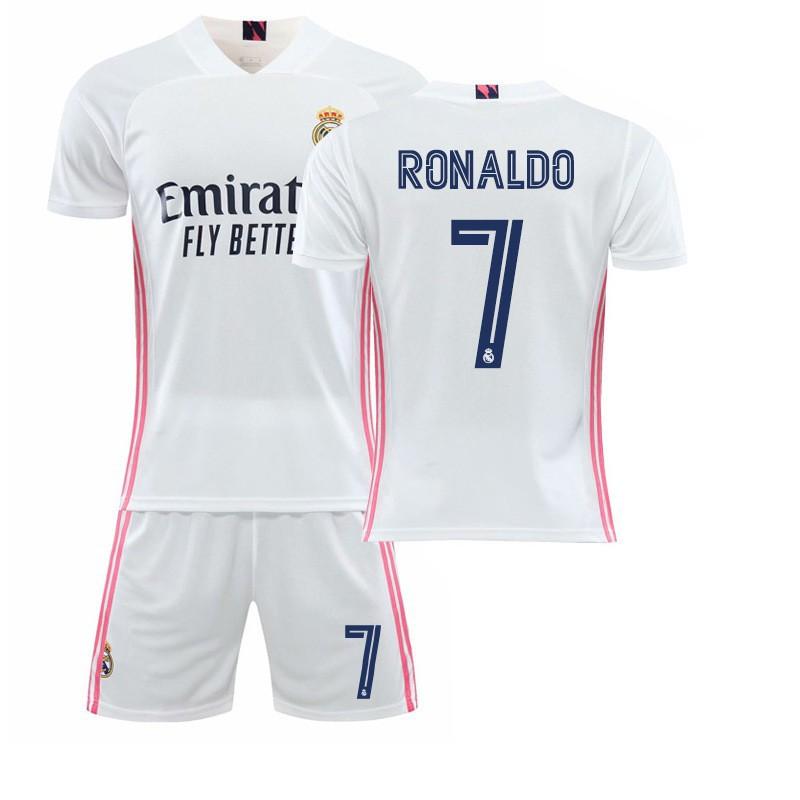 20-21 Home No. 7 C Ronaldo Football Suit Men's 20 Vinicius 4 Ramos 8 Cross