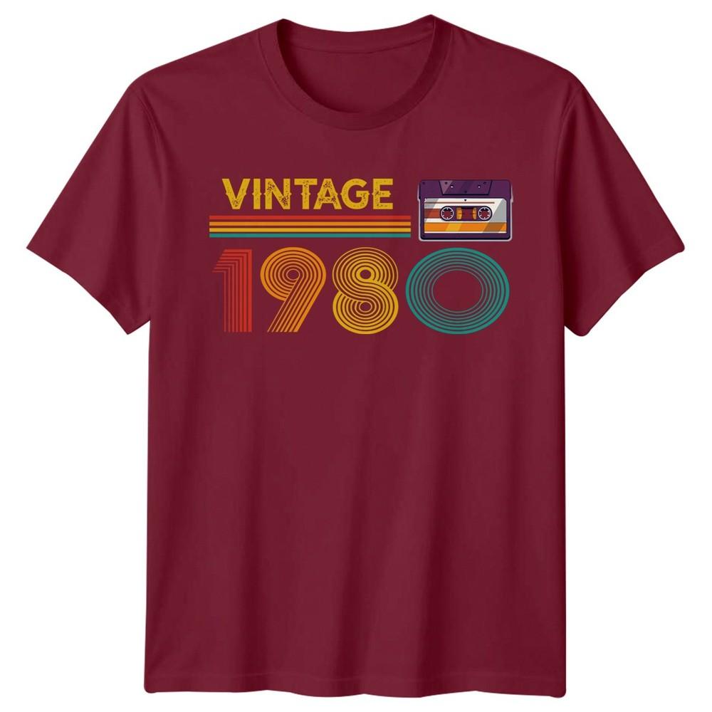 Vintage 1980 Cassette Tape 46th Birthday Gift Unisexs T Shirt