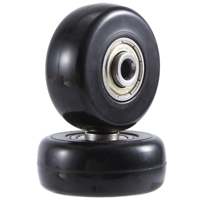 A20F-55X18mm Set Of 2 Luggage Suitcase Replacement Wheels,PU Swivel Caster Wheels Carbon Steel Bearings Repair Kits