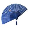 Bamboo Folding Fan Dance Lightweight Hand Fan with Hollow Carving Bamboo Tassel Cooling Wedding Favor