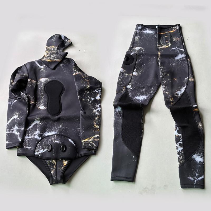 Heren Camo 2-delig Duikpak Duiken Snorkelen Speervissen 1.5mm 2mm 3mm Neopreen Thermisch Duikpak