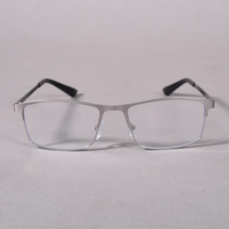 Black Frame Square Metal Reading Glasses For Men Anti blue Light Eyeglasses Women Business Office Men Reading Glasses+125+175