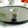 Flower and Bird Master Cup Ru Kiln Ceramic Tea Cup Tea Brewing Cup Tea Tasting Cup Office High Legged Cup