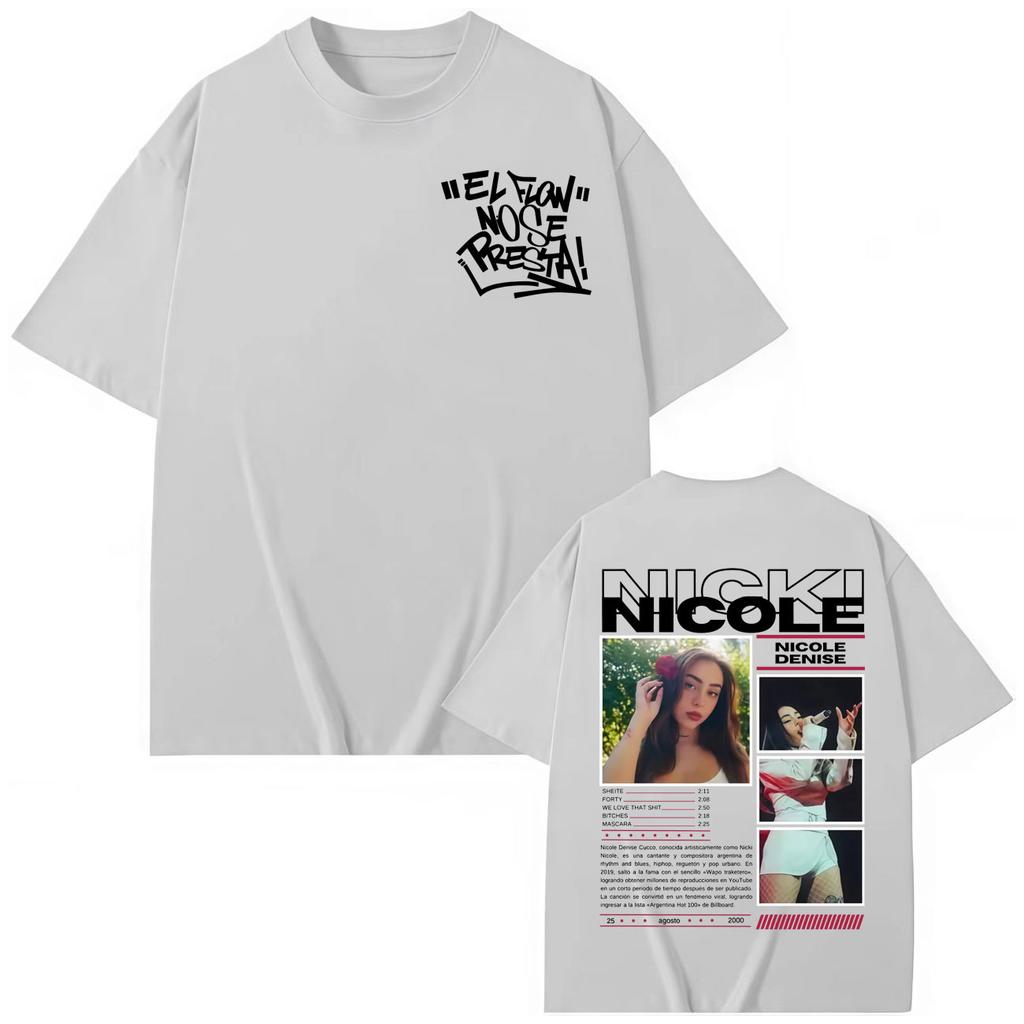 Rapper Nicki Nicole Tour T-shirts Men Women Clothing Hip Hop Fashion T Shirts Summer Casual Loose Cotton T-shirt