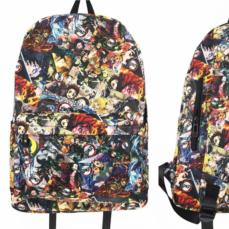 Japan cartoon comics Demon Slayer Fashionable and Unique Travel Backpack Student Shoulder Bag 0002 CLE