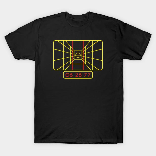 Men Black Print T-shirt X-Wing Targeting Computer Display No-Cut Transfer Paper Print Cotton Tshirt 2XL чёрный