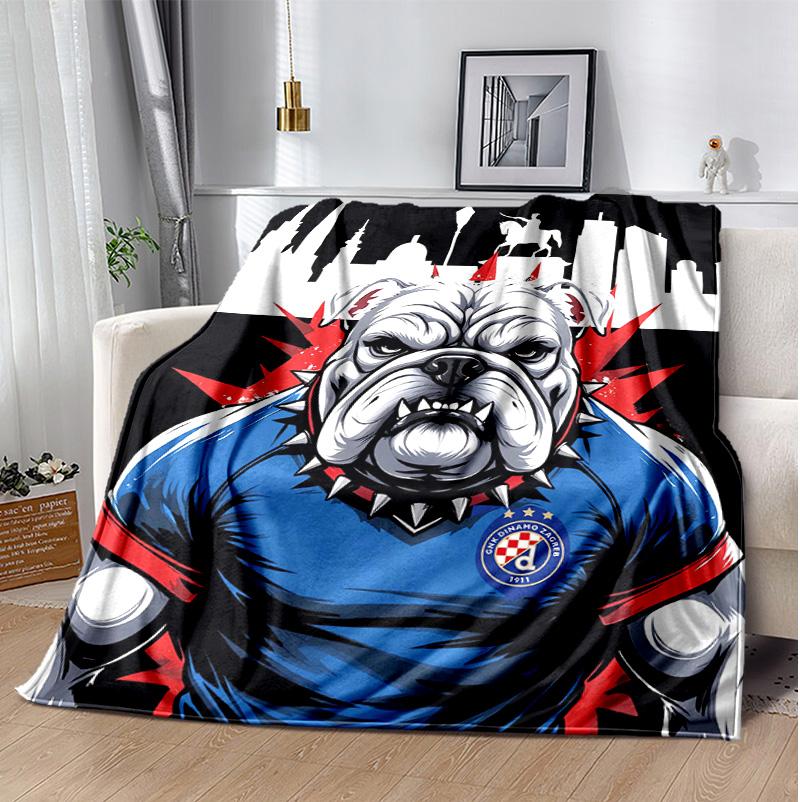 Dinamo Zagreb Flannel Blanket Soft Warm All-Season Throw, Design for Camping, Car Travel, Hiking Sofa, Bed, Office Perfect Gift for Parties