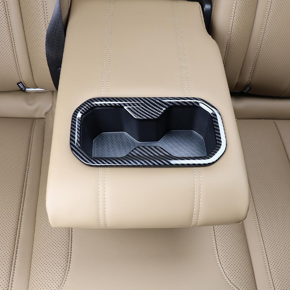 Car Interior Accessories 2-row Cup Holder Rear Drainage Cup Frame Trim ABS For Renault Grand Koleos 2024-2026 LHD/RHD