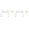 ABWR-2X Ironing Board Hanger Iron Board Wall Mount For Laundry Rooms White