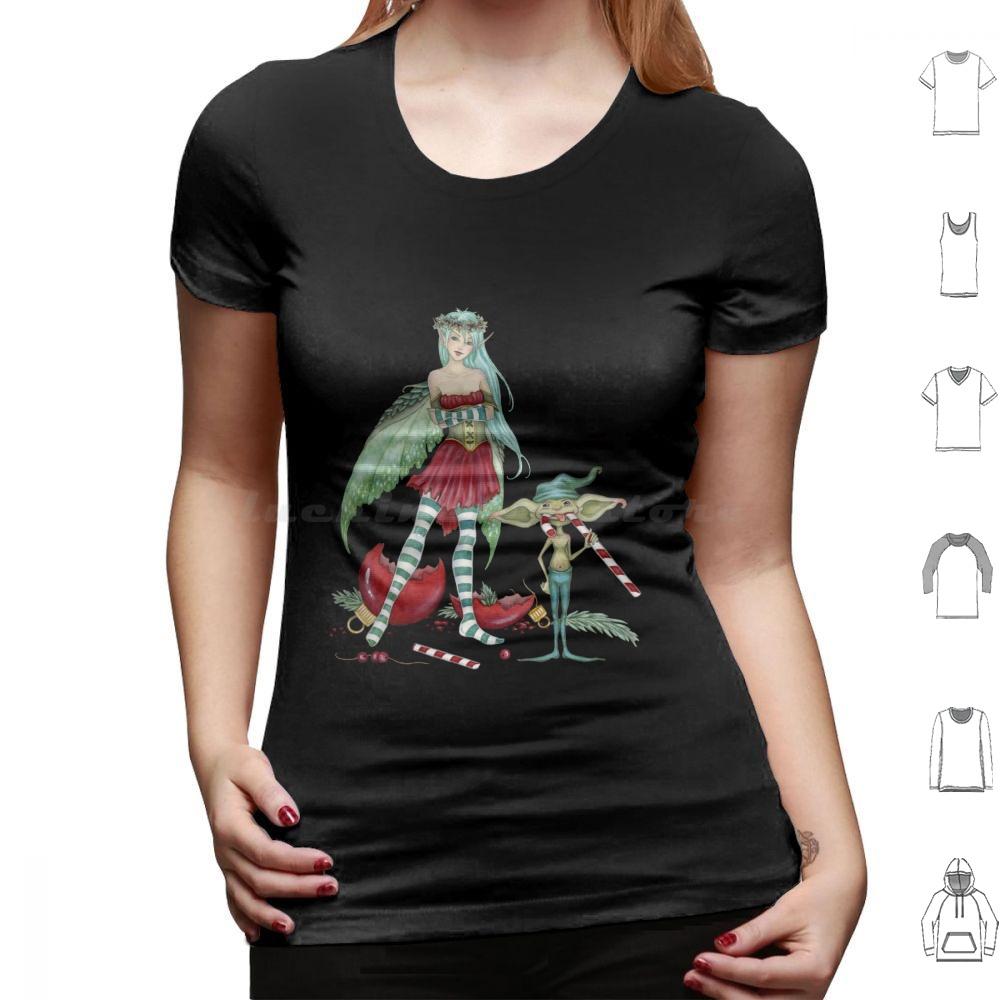 The Naughty List T Shirt 6xl Cotton Cool Tee Fairy Goblin Christmas Winter Holiday Amy Brown Fantasy Mischief Humor Cute